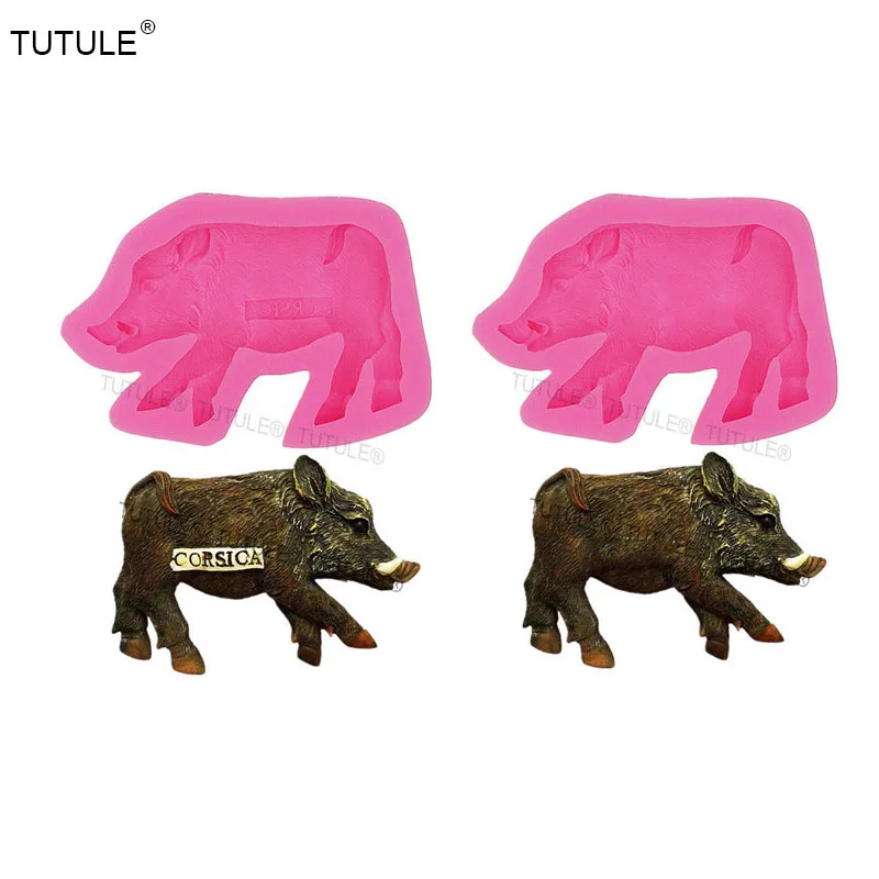 

Gadgets- Boar biscuit cookie gingerbread mold-Cute pig silicone soap mold cake biscuit chocolate jelly pudding mold