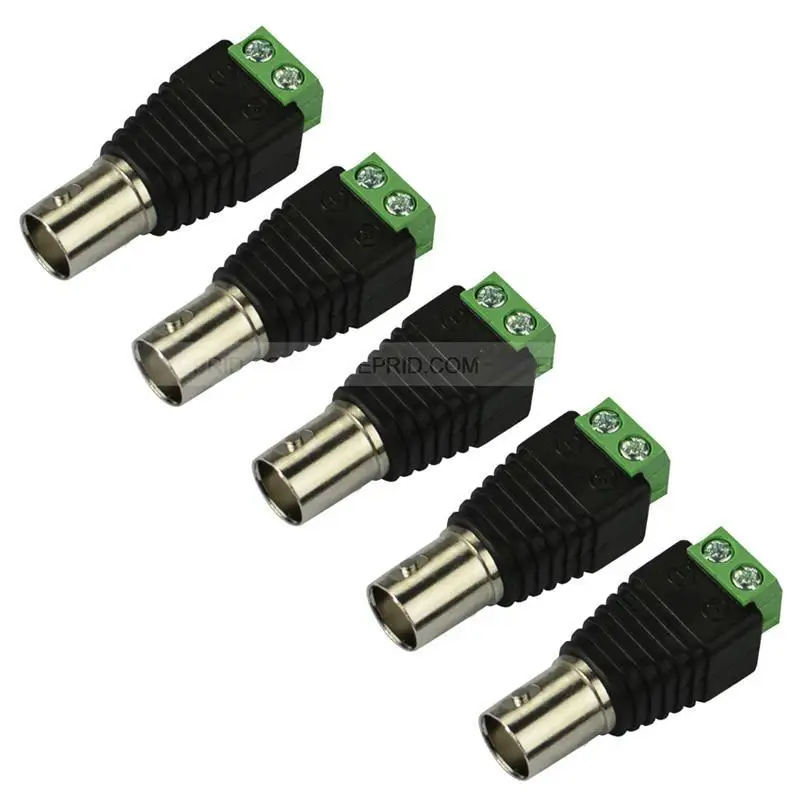 

5pcs Coax CAT5 To Camera CCTV BNC Female Jack Video Balun Connector Adapter