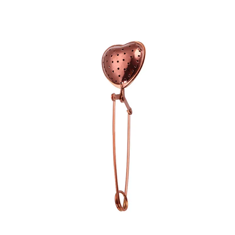 Hot Heart ShapePractical Snap Stainless Steel Mesh Tea Ball Infuser Strainer Filter with Handle | Дом и сад