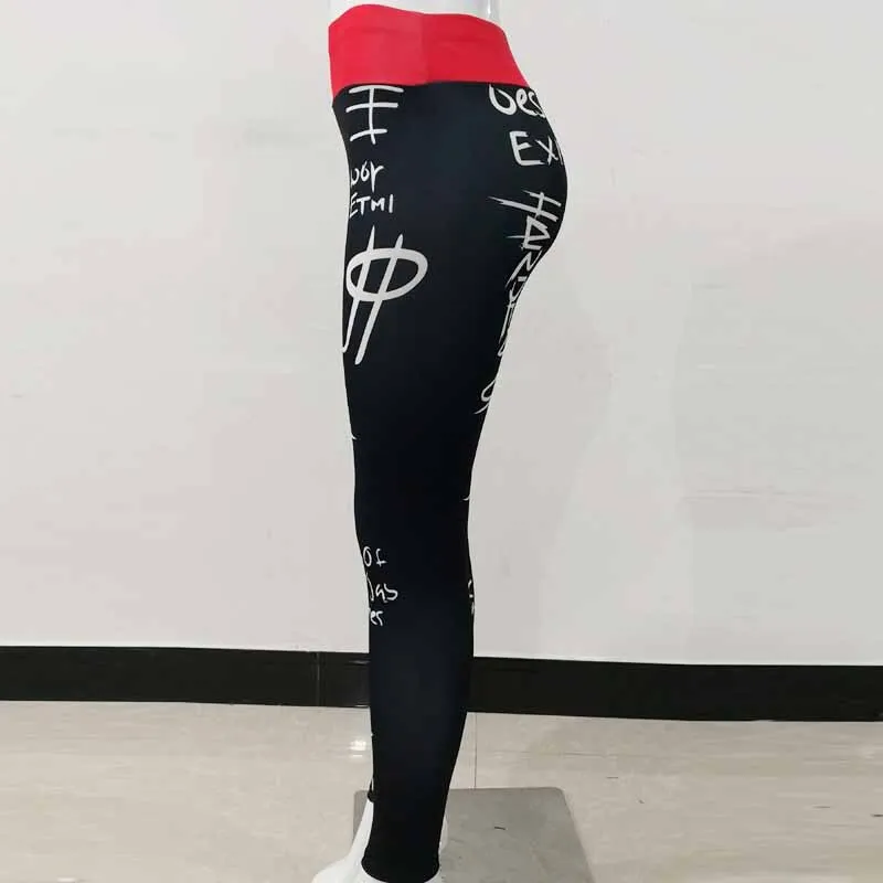 

2019 Women Printing Leggings Put Hip Elastic High Waist Legging No Transparent Fitness leggings No Transparent Breathable Pants