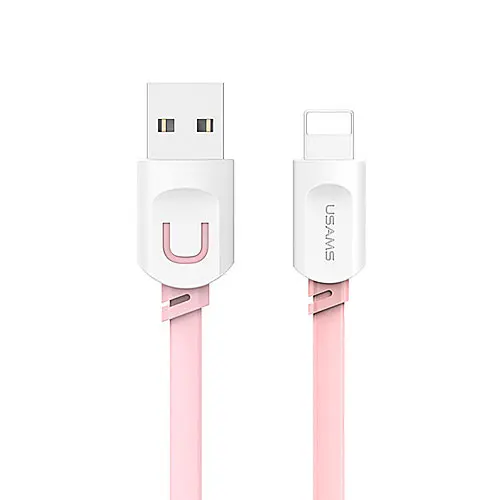 USAMS Кабель Micro Usb для iPhone 6 6 s Plus 5S 5 iPad Samsung Galaxy Sony HTC LG 2 в 1 USB 2.1A Зарядное Устройство Данных кабель - Цвет: Pink
