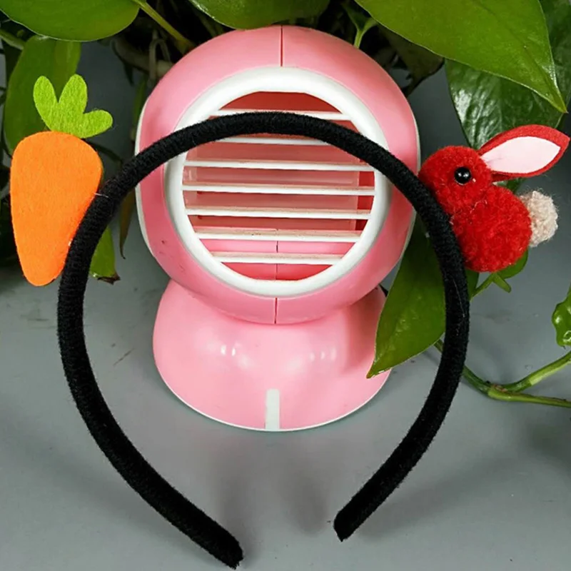 Hairband Red Эластичная Повязка на голову для девочек, Детский плюшевый кролик с ушами, заколка для волос, популярная веревка для волос, 1 шт. цвета, кролик, регулируемые подарки, аксессуары - Цвет: Hairband Red