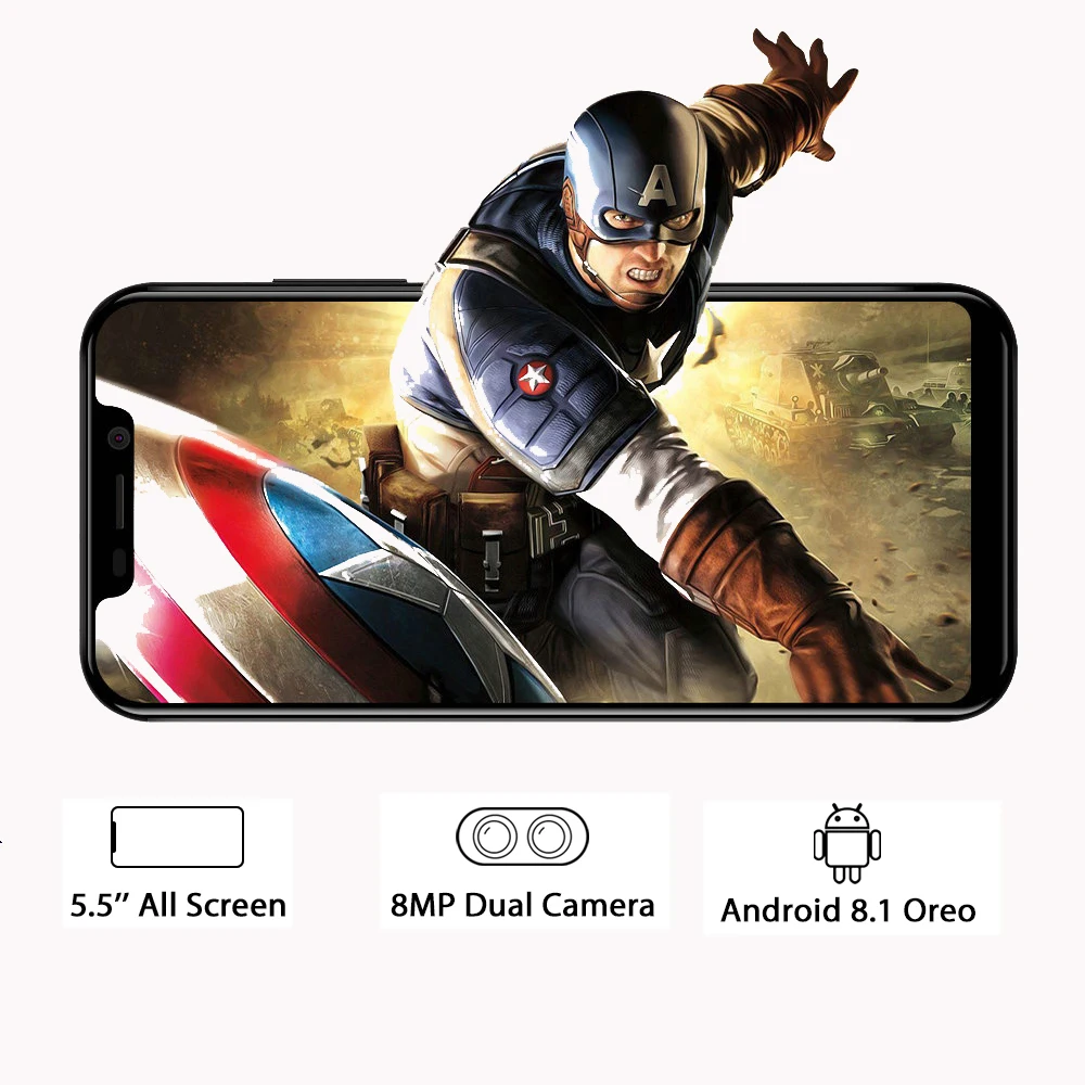 Blackview A30 2 ГБ+ 16 ГБ 19:" смартфон 5,5 полный экран MTK6580A четырехъядерный Android 8,1 Dual SIM Face ID мобильный телефон