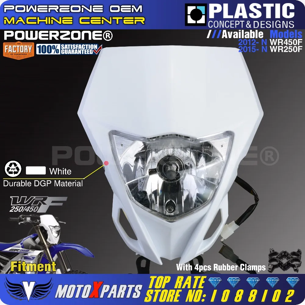 Фара для мотоцикла Powerzone универсальная фара YAMAHA WR250F 2015 2018 WR450F MX Enduro CRF YZF DRZ KLX|headlamps