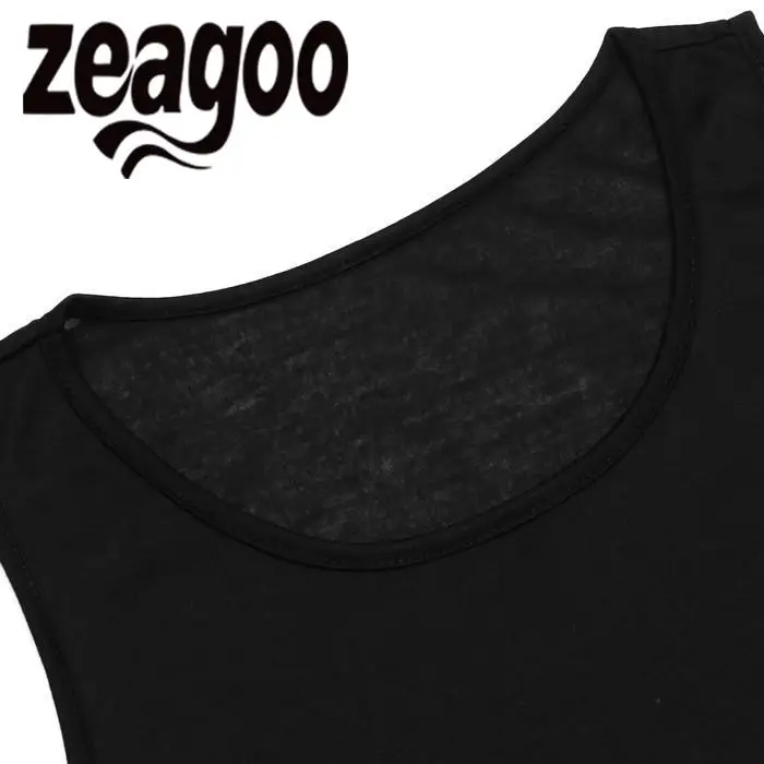 Zeagoo круглым вырезом Повседневное одноцветное Для женщин без рукавов Slim Fit мягкий