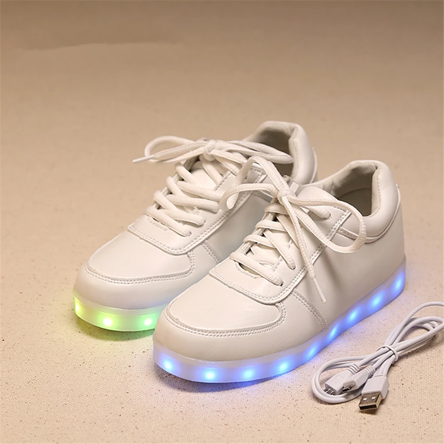 Дети света до Обувь с обувь зарядкой USB со светящимися подошва светит Детские