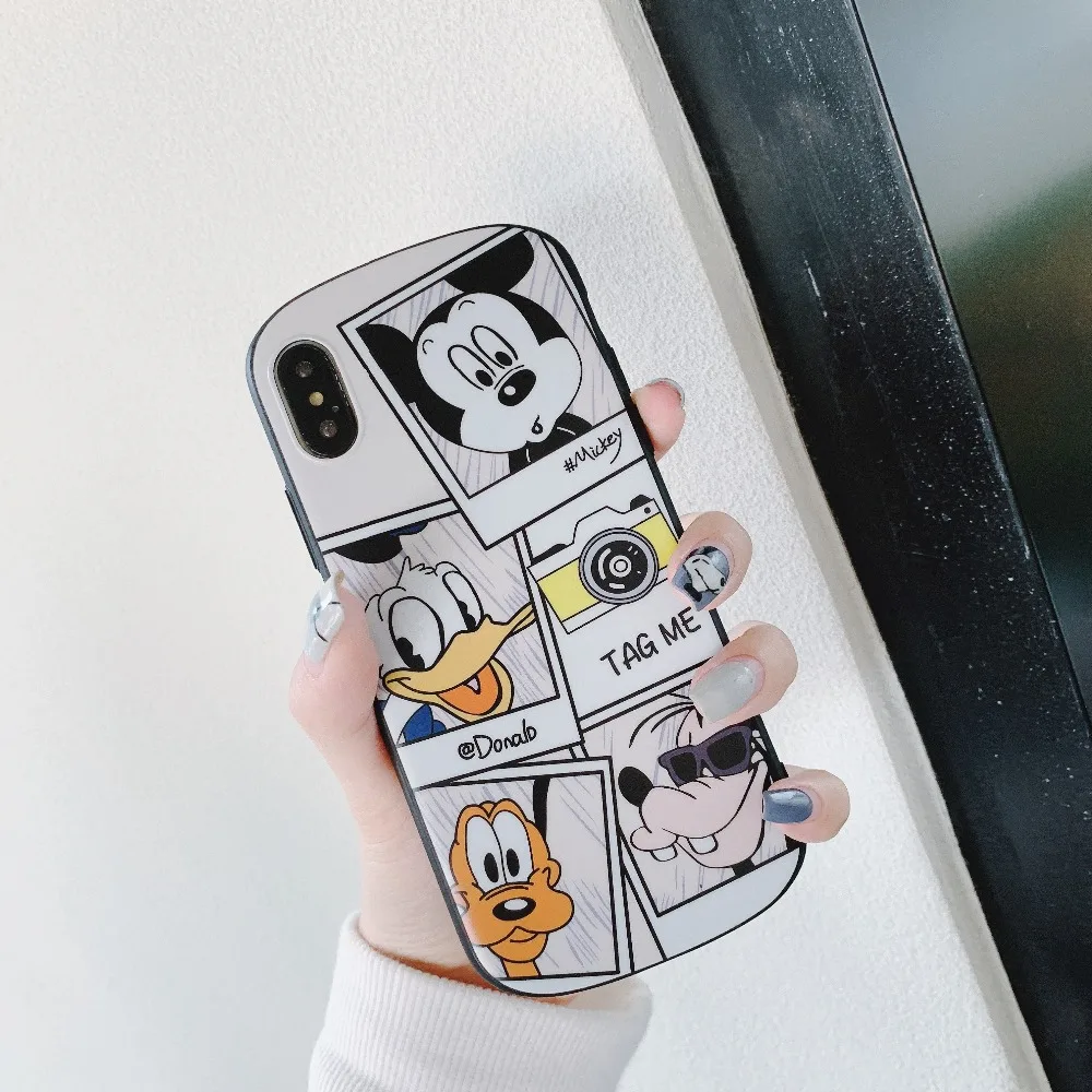 ORYKSZ роскошный мягкий чехол для телефона с рисунком Микки Дональда Дака iPhone X 6 6s 7 8