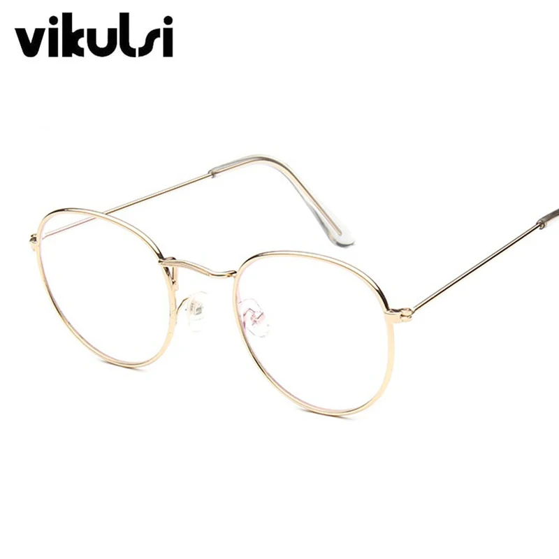 Круглое прозрачное стекло es для близорукости с прозрачным стеклом женщин и