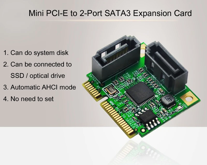 10 шт. 2 Порты и разъёмы SATA 6 г mini PCI Express карты расширения e III 3 0 конвертер половина