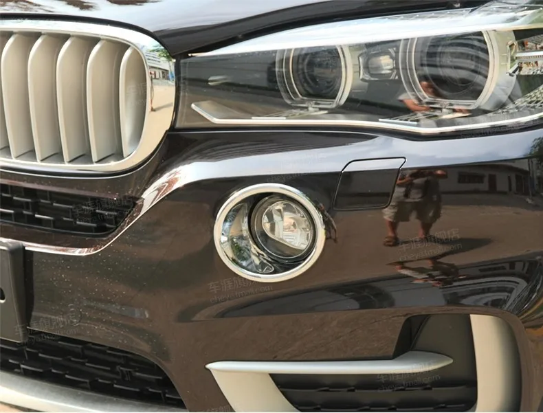 2 шт. хром передних противотуманных фар Отделка пайетками Foglight КРЫШКА ДЛЯ BMW X5 F15