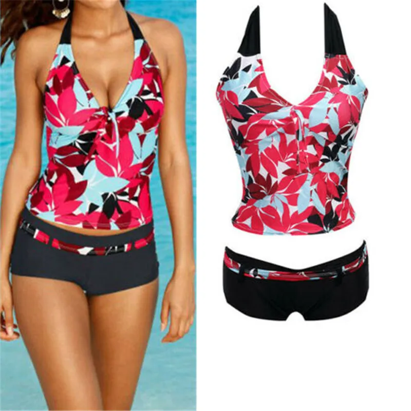 2 шт. женский купальник с открытой спиной и шортами|Купальники| |