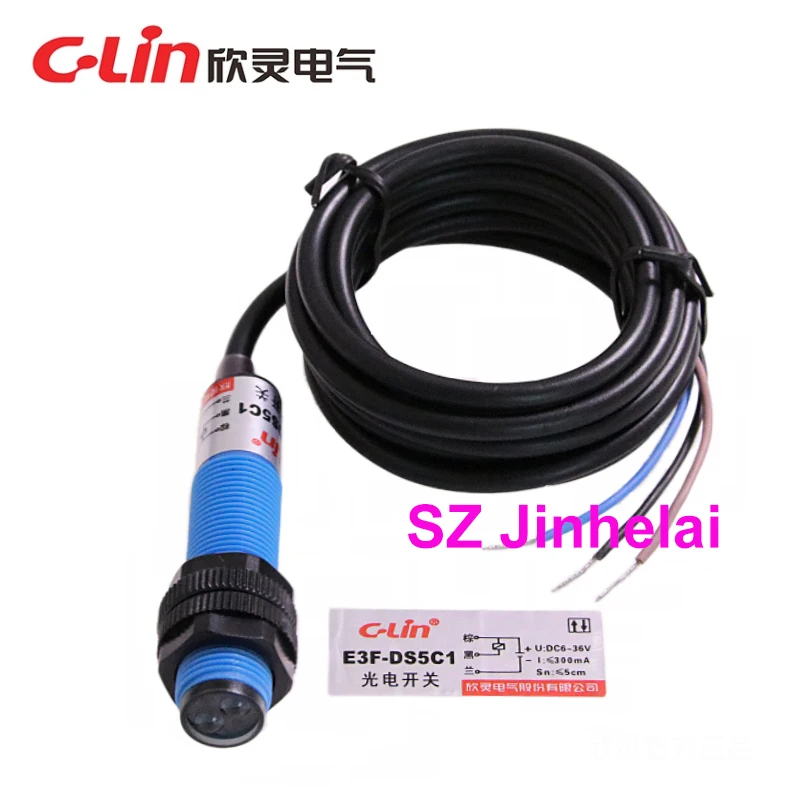 C-Lin E3F-DS5C1 E3F-DS5C2 оригинальный фотоэлектрический переключатель NPN DC6-36V |