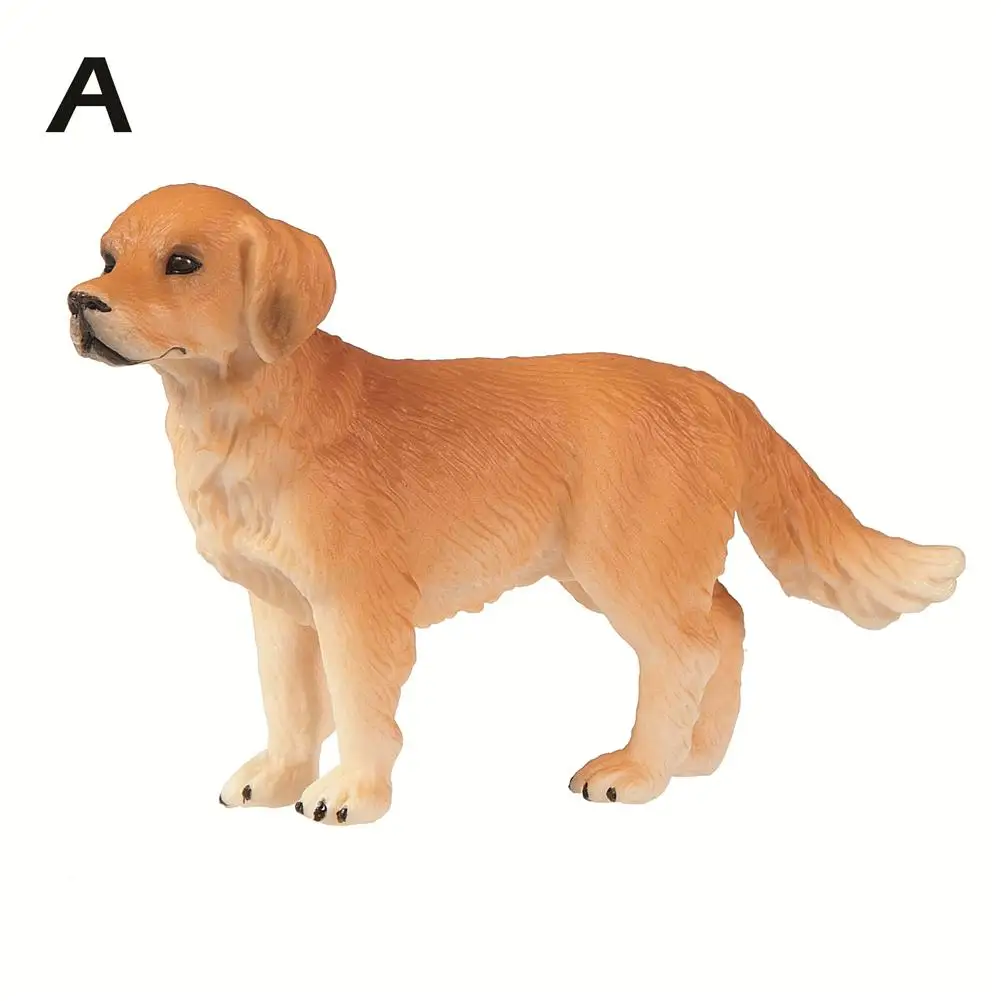 1 шт. модель золотистого ретривера скульптура игрушка подарки реалистичная