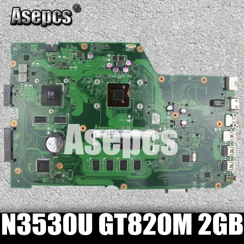 Asepcs X751MD с N3530 Процессор GeForce GT820M 2 Гб Материнская плата ASUS K751M X751MA R752M ноутбука 100%