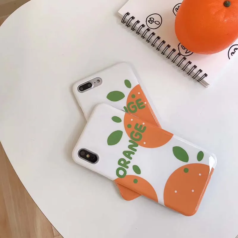 Чехол для телефона iPhone6 6 Plus 7 8 X XS XR Max мультяшный оранжевый чехол из ТПУ |