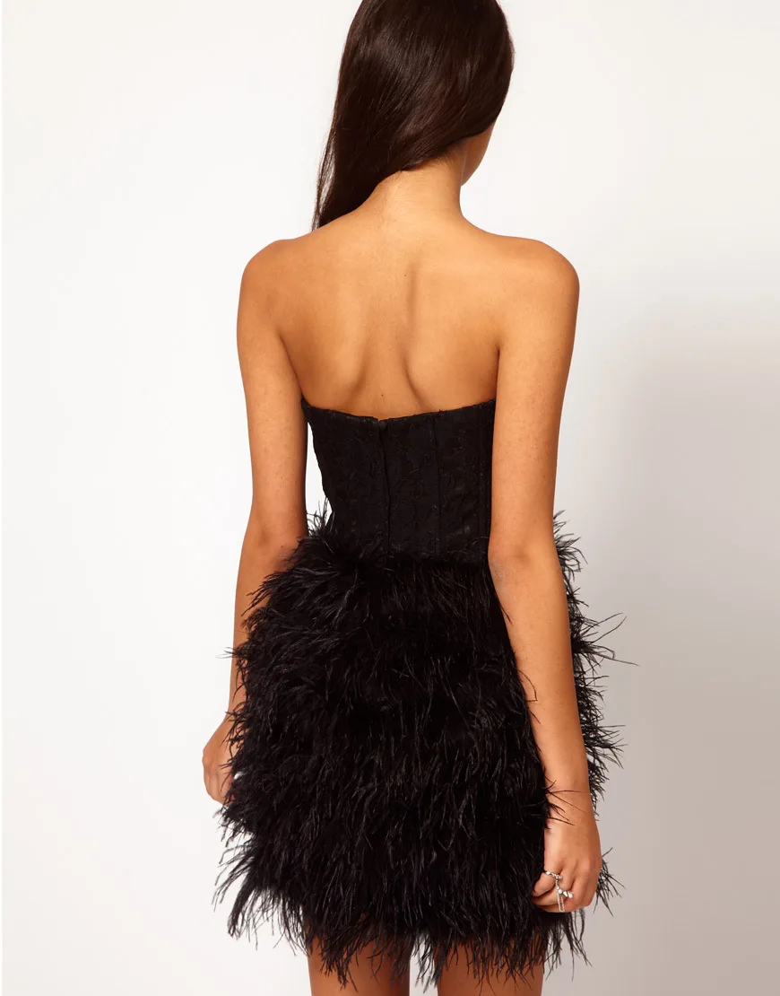 Халат de cocktail vestido coctel черное кружевное перо Короткие коктейльные платья Короткие Выпускной Вечеринка платья перо платья