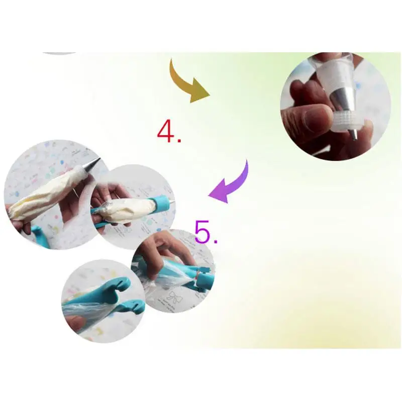 ENGDASH 1pc Icing Pen Cake Decorating Tool Nozzle Set Piping Cream Syringe Tips With Pastry Bag Coupler Muffin Dessert Decorator | Дом и сад