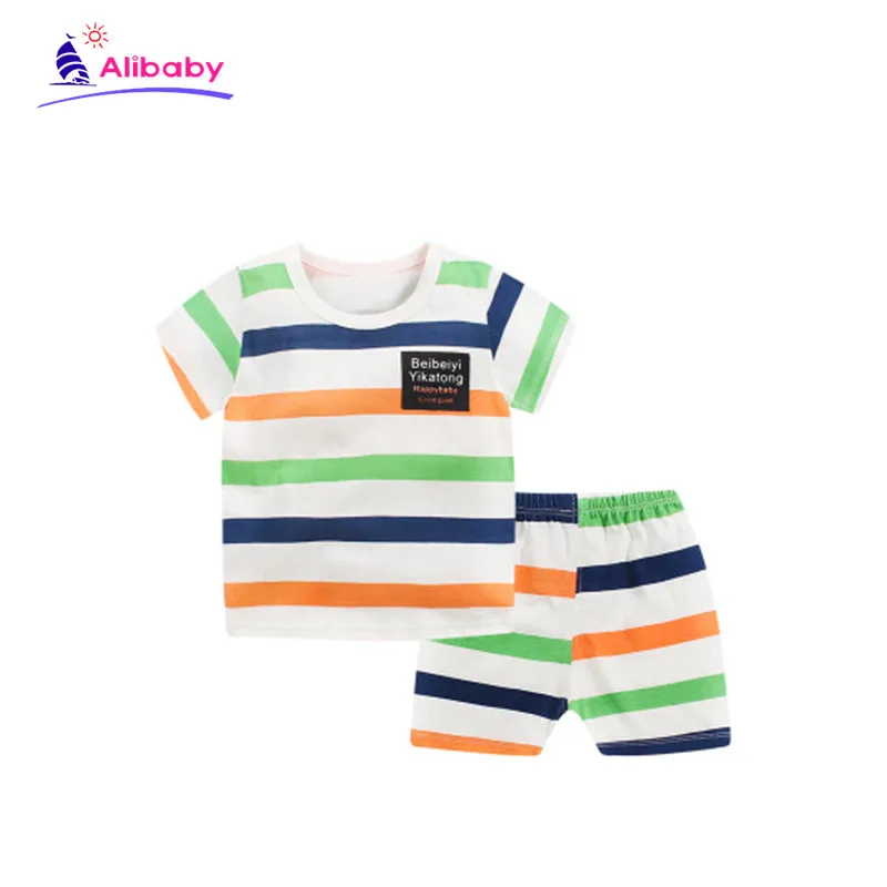 for 3-4t kids clothes summer baby T-shirt two-piece suit cotton boy girl cartoon children's clothing new boys | Детская одежда и
