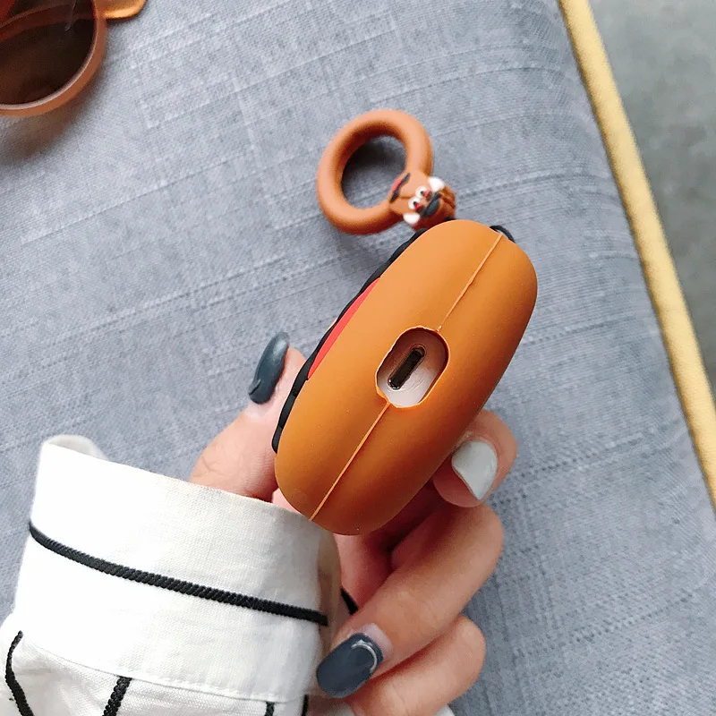 Чехол для AirPods с милым мультипликационным принтом влюбленных мальчиков и девочек