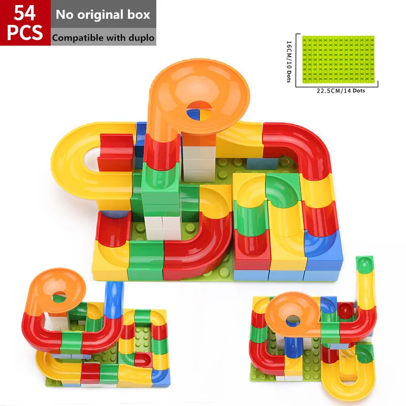 Toys for Baby Big Size Diy Building Blocks Marble Race Run Maze Ball Track Funnel Slide Bricks | Игрушки и хобби