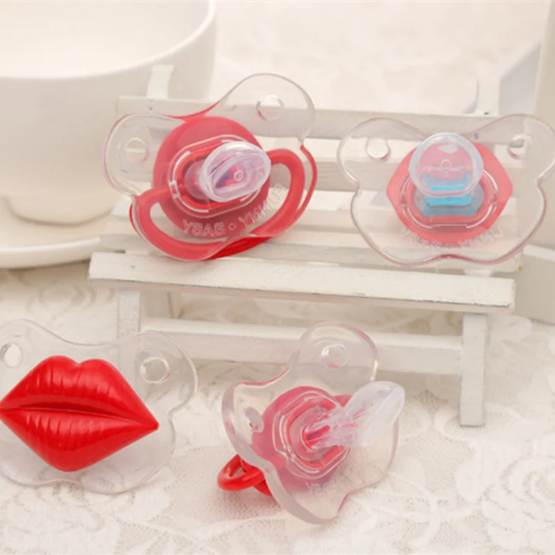 Горячие милые губы свинка нос пустышка смешные силиконовые соски большие