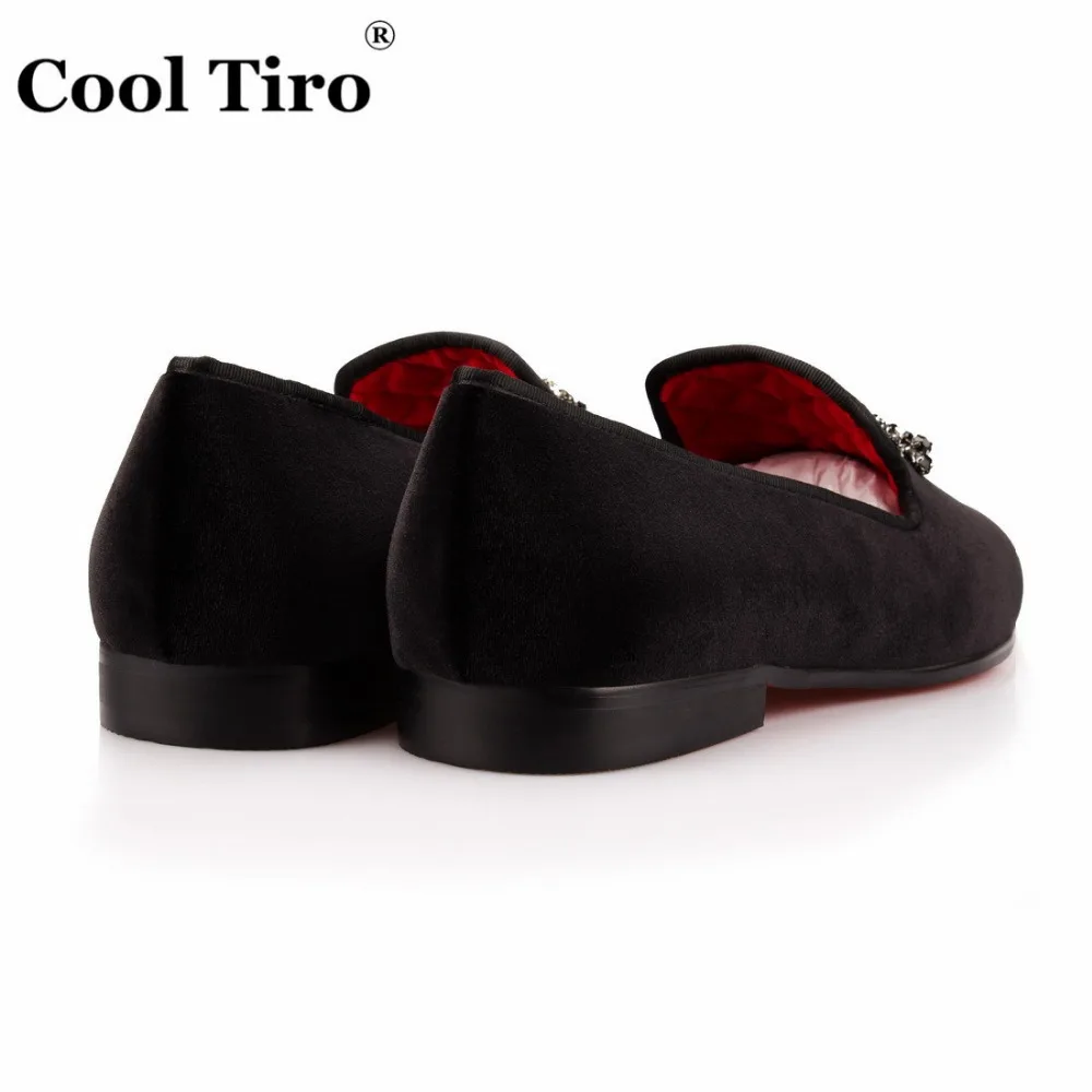 Мужские мокасины с кисточками и кристаллами бархатная тапочка | Обувь