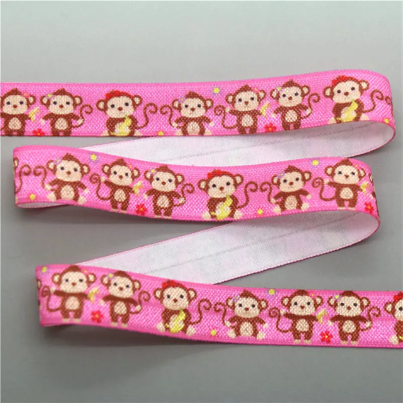 Повязка на голову DUWES эластичная стрейч-лента с принтом в виде слона коала и мопса