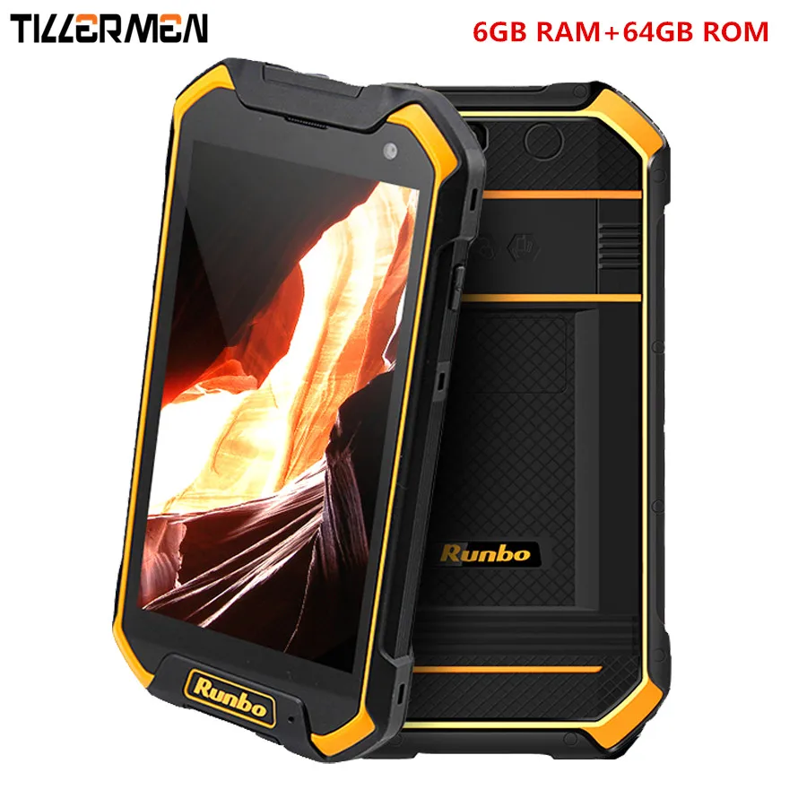 

Original Runbo F1 Plus Ip67 Rugged Waterproof Phone Tough 4GB RAM Smartphone 4G LTE Android 7.0 Octa Core 16MP 64GB ROM