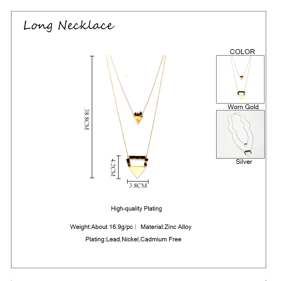 Fever &amp Free новинка женское Двухслойное ожерелье из золотого и серебряного сплава с