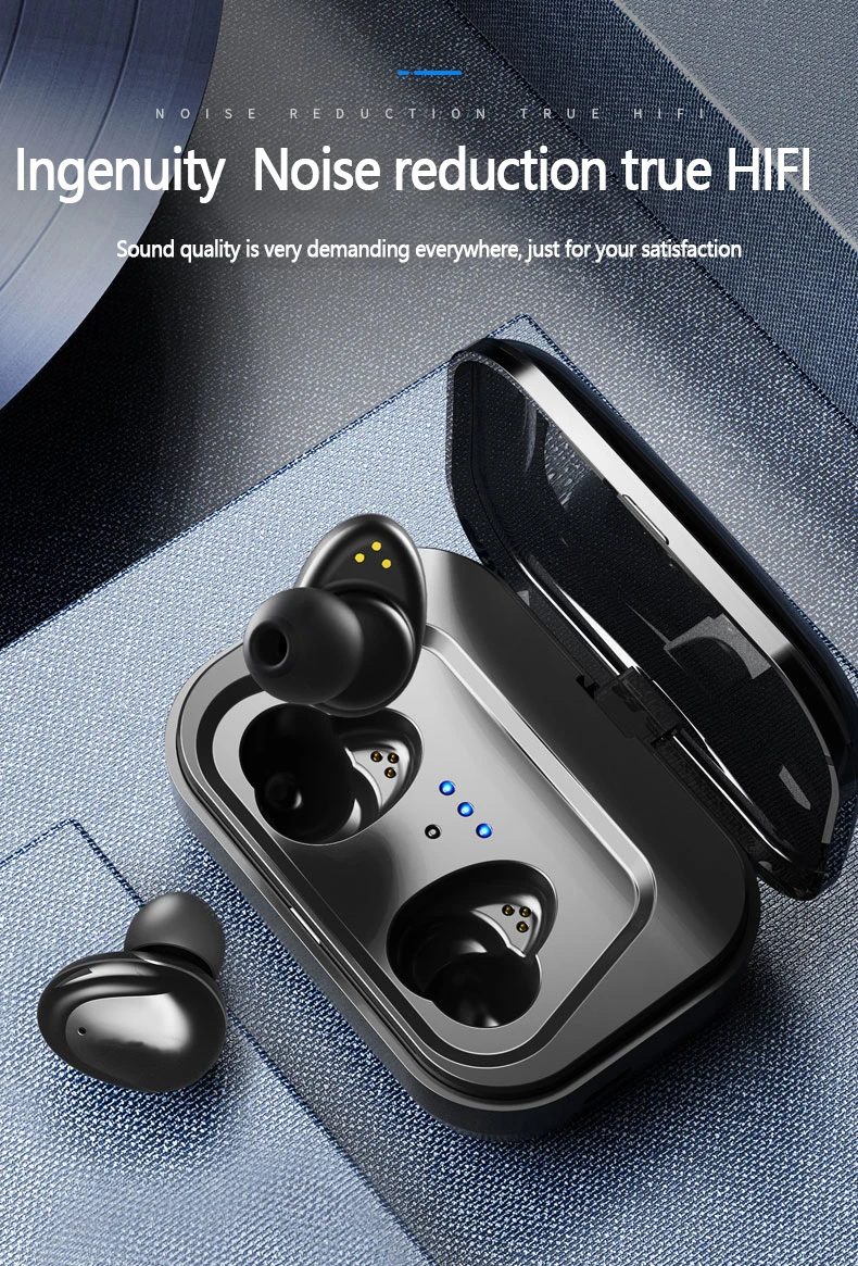 Новые мини BLuetooth наушники беспроводные наушники стерео в ухо Bluetooth 5,0 водонепроницаемые беспроводные вставные наушники 2200ma power Bank