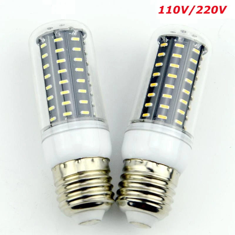 E27 E14 SMD 4014 светодиодный Кукуруза лампы 220 V 36 56 72 96 138 s Замена накаливания 40 Вт 60 80 100