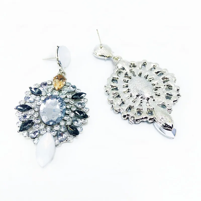 1 пара Кристалл Rhinestone Подвеска Длинные висячие серьги Для женщин Обувь для