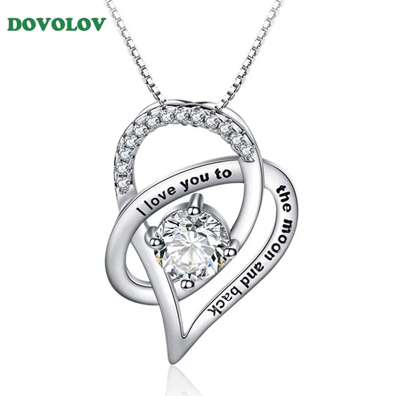 Dovolov модные с надписью I Love You to The Moon ожерелье розовым покрытием для Для женщин
