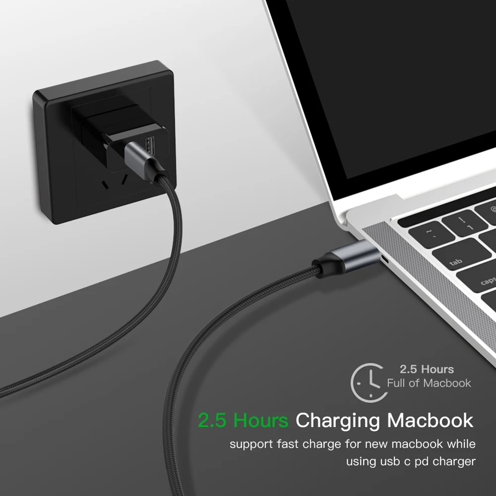 Jetjoy USB C к USB C type C кабель Male to Male 3A PD кабель для быстрой зарядки данных зарядный кабель нейлоновый плетеный провод PD 18 Вт Быстрая зарядка