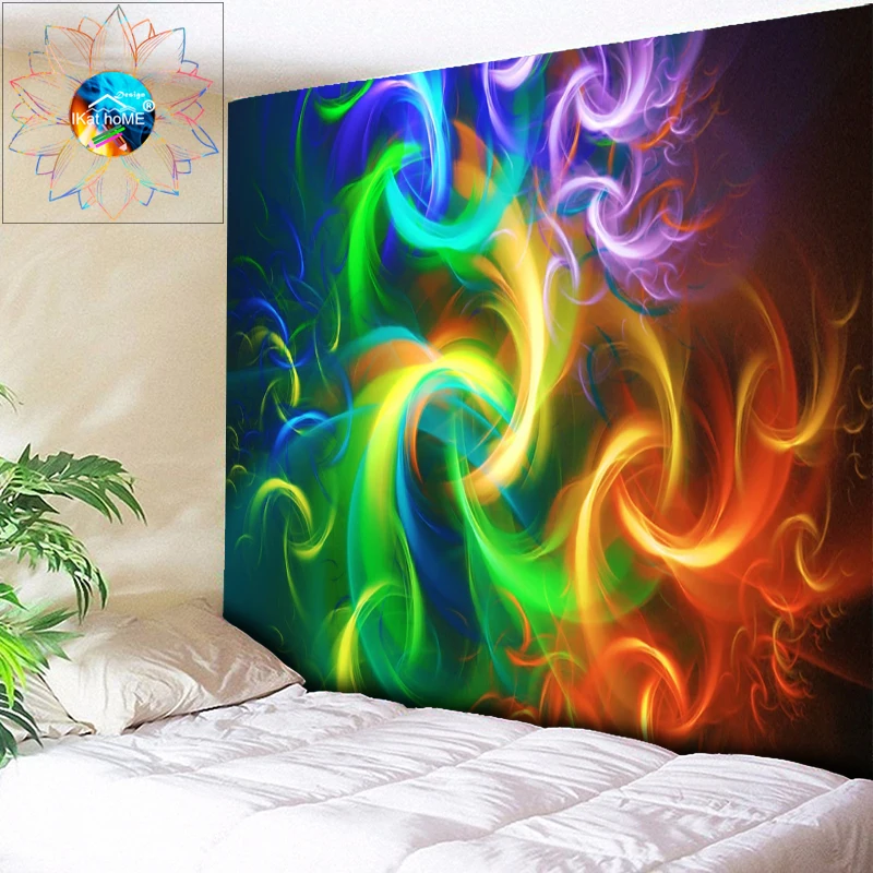 Аврора Stagger Psychedelic гобелен богемный настенный Хиппи Мандала материал tapiz tela