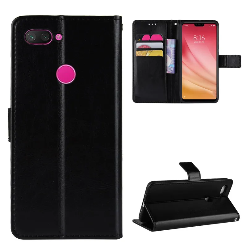 Чехол для Xiaomi Mi 8 Lite 6 26 роскошный чехол кошелек из искусственной кожи ремешок