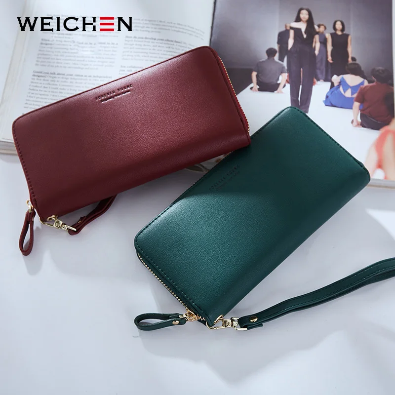 weichen wristband women long clutch wallet large capacity wallets female purse lady purses phone pocket card holder carteras free global shipping