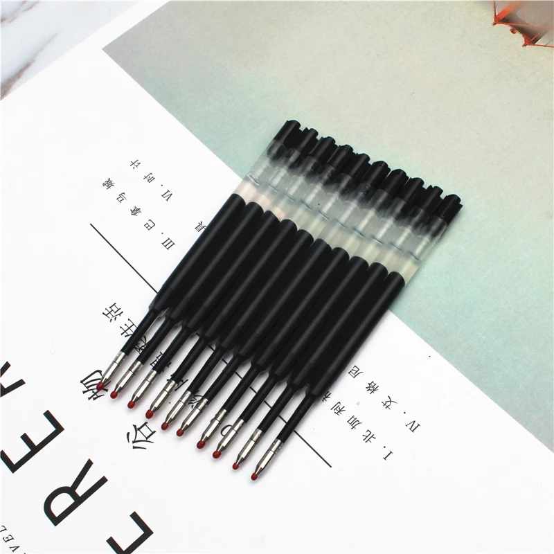 [4Y4A] 100pcs Metal Cartridge Ballpoint G2 refill Standard size Writing Lead size 0.99mm Stationery Accessories Pen Parts
