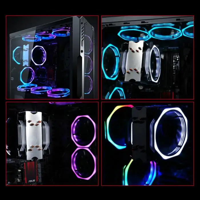 120 мм кулер вентилятор RGB PC охлаждающий вентилятор для компьютера ноутбук бесшумный игровой чехол DJA99