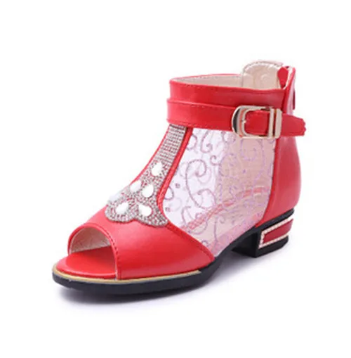 Лето стиль сандалии воздухопроницаемый пряжка кристалл сетчатая ткань