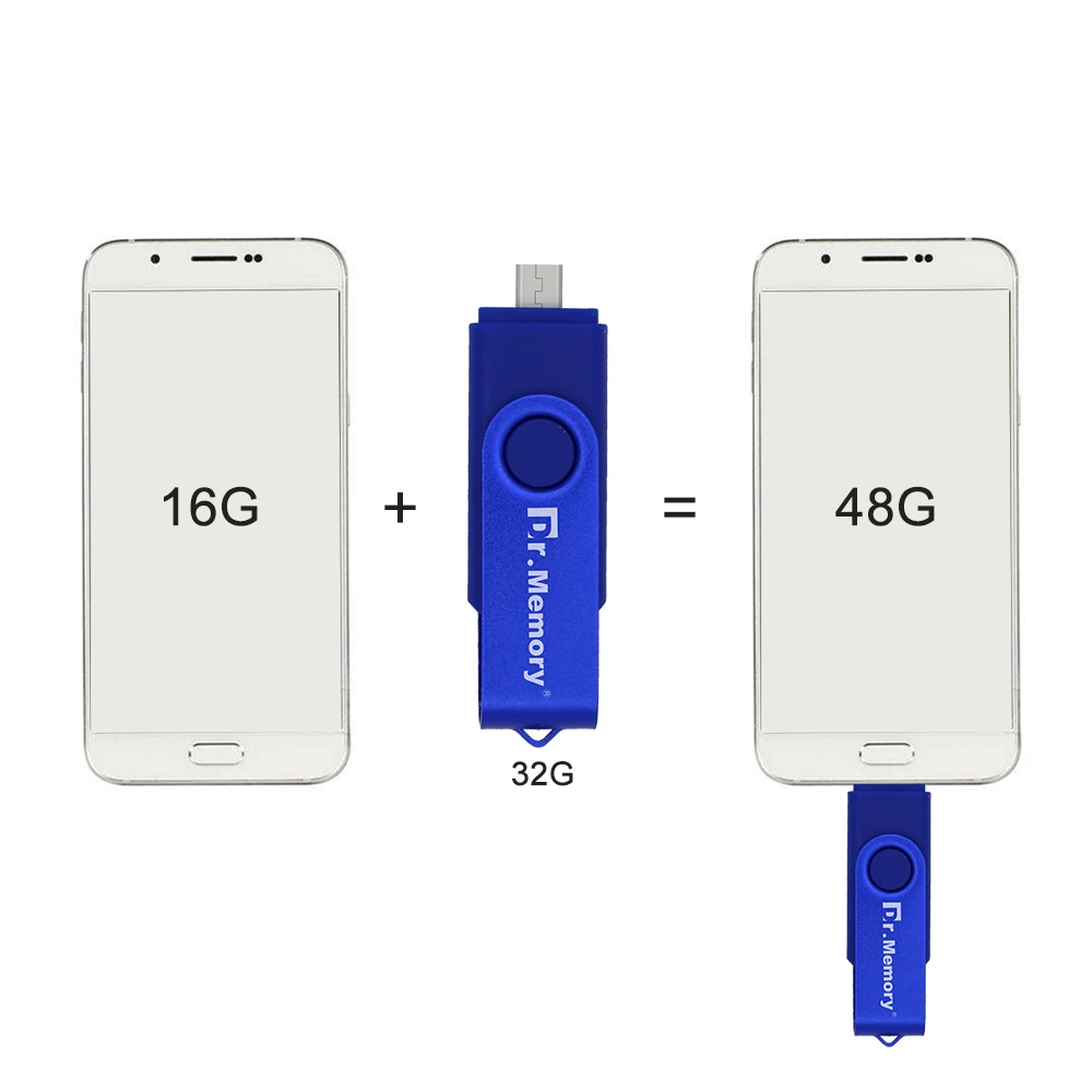 OTG USB флеш накопители 64 ГБ для Android Планшеты красочные металлические Мобильный