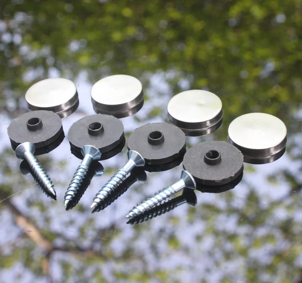 

25 mm Dia Stainless Steel Cap Cover Decorative Mirror Screws, 100pcs