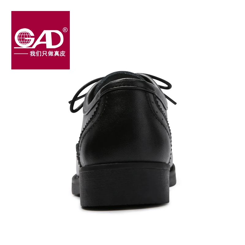 2017 Новинка осени настоящие кожаные туфли на плоской подошве с в винтажном