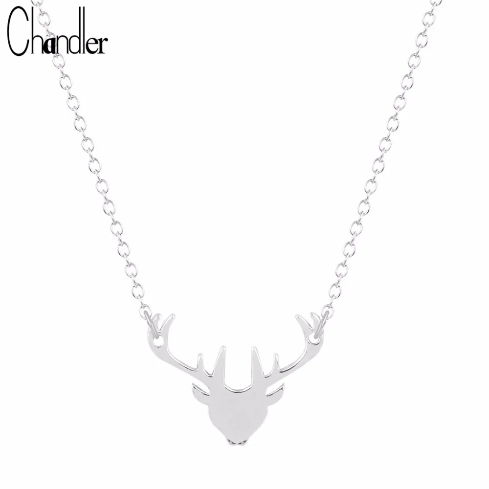 Chandler Brand Plated Antler Deer Head Necklaces &amp Pendant For Women Animal Infinity Statement Causal Accessories 10pcs | Украшения и