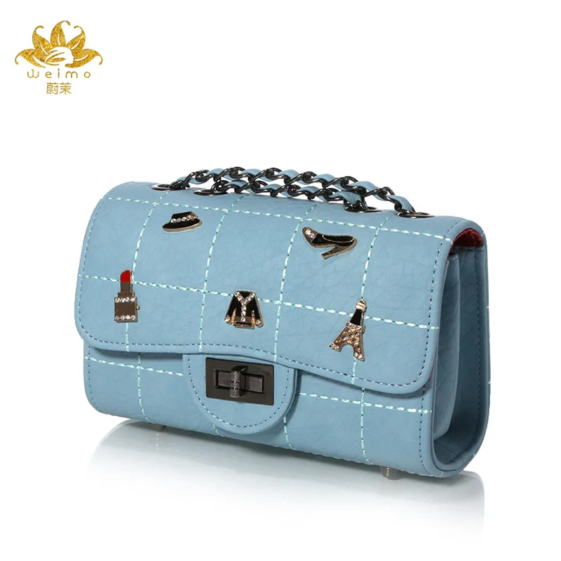 Сен Девушки Дамы сумки На Ремне Сумки Посыльного Металлическая Цепь Случайных