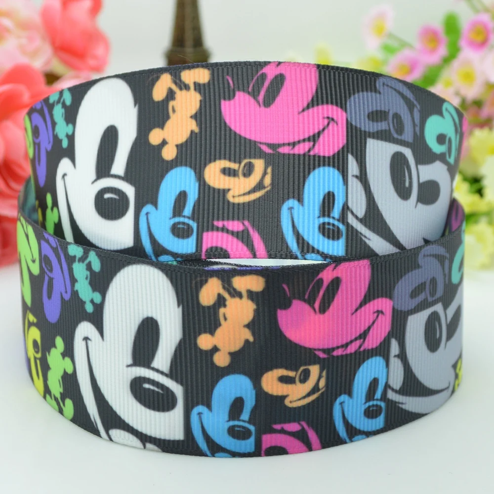 DUWES 1," 38 мм мультфильм напечатанный grosgrain лента hai rbow DIY ручной работы OEM 50YD