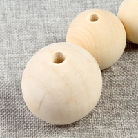 natural ball wood beads round wooden spacer beads for diy jewelry craft material 182025303540mm pick size