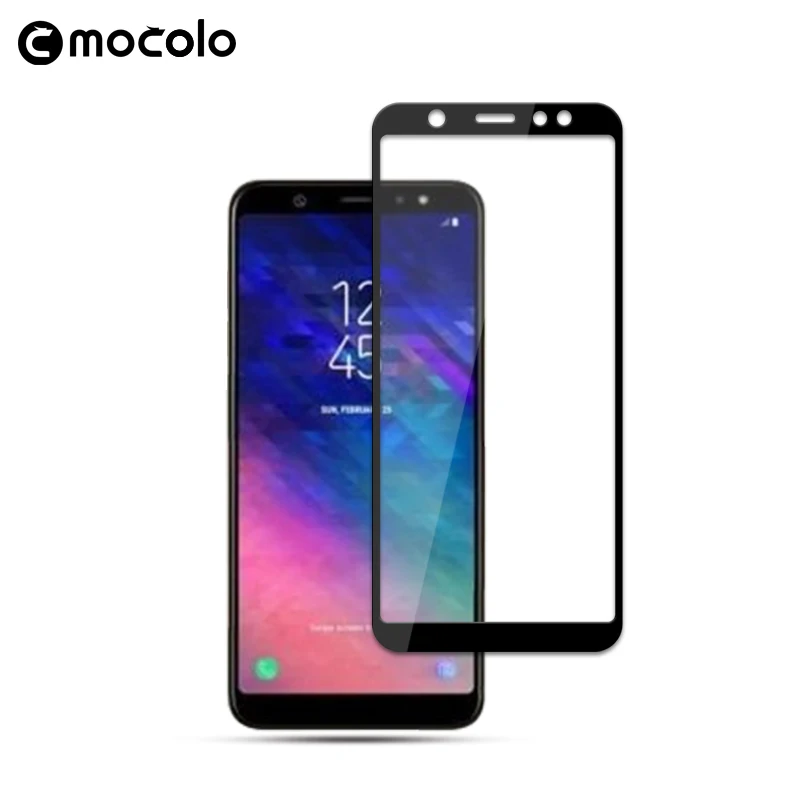 For Samsung Galaxy A6 plus 2018 tempered Glass Mocolo Hardnes Full Cover Screen Protector Film Plus a6plus | Мобильные телефоны и