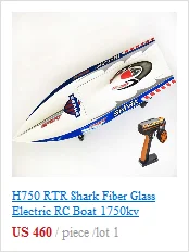 H750 комплект Акула стекловолокно электрические Гонки Скорость RC лодка Корпус только Расширенный плеер белый TH02640