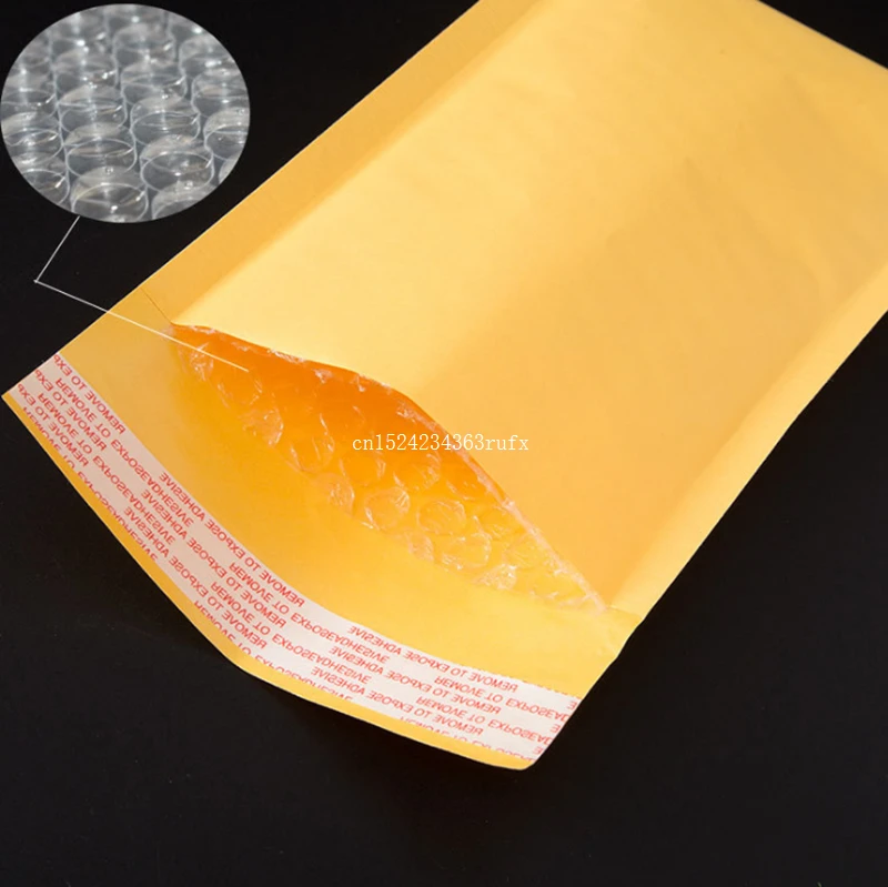 500pcs Paper Bags Packages Kraft Papers Bubble Foam Mailers Padded Envelopes Package for Gift Wholesale | Дом и сад
